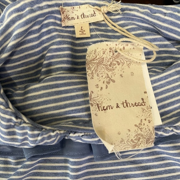 Hem & Thread Off-the-Shoulder Ruffled Top Size Large New - Picture 8 of 11